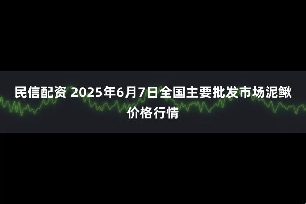 民信配资 2025年6月7日全国主要批发市场泥鳅价格行情