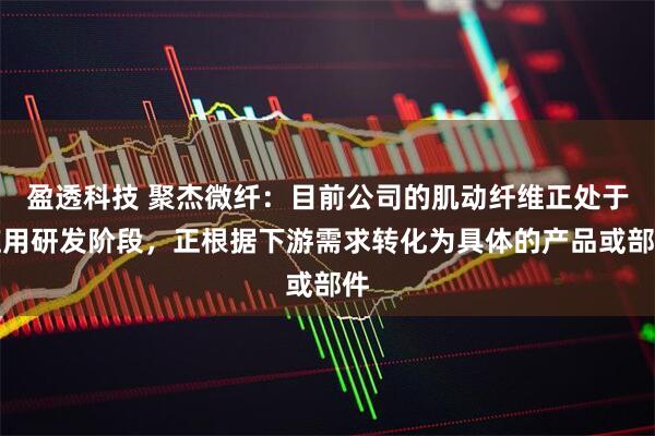 盈透科技 聚杰微纤：目前公司的肌动纤维正处于应用研发阶段，正根据下游需求转化为具体的产品或部件
