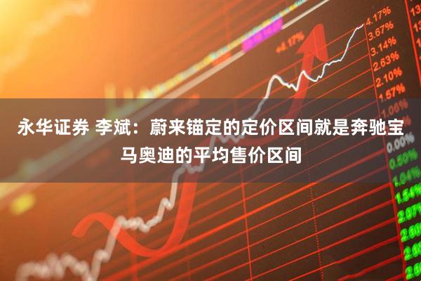 永华证券 李斌：蔚来锚定的定价区间就是奔驰宝马奥迪的平均售价区间